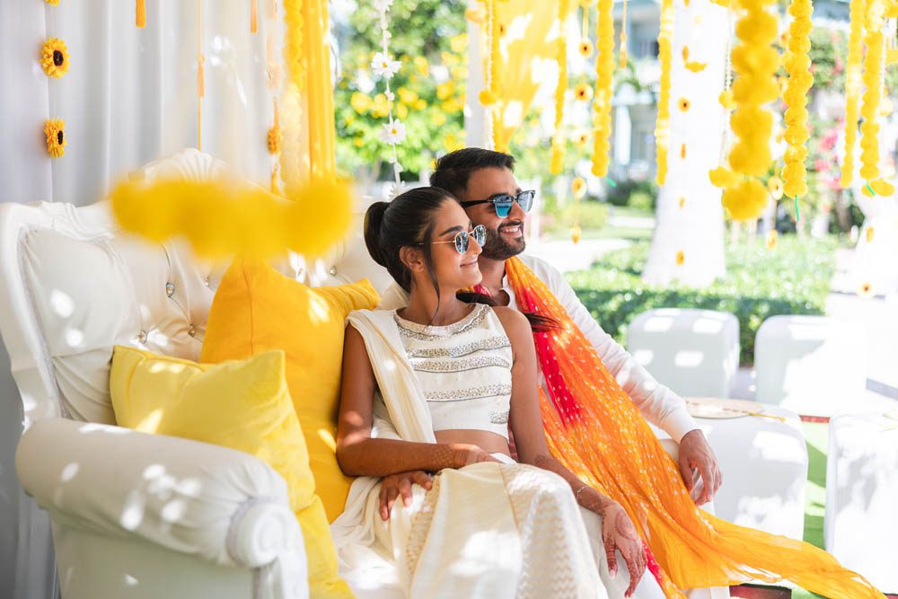 Indian Wedding Haldi Providenciales Turks and Caicos Islands 3