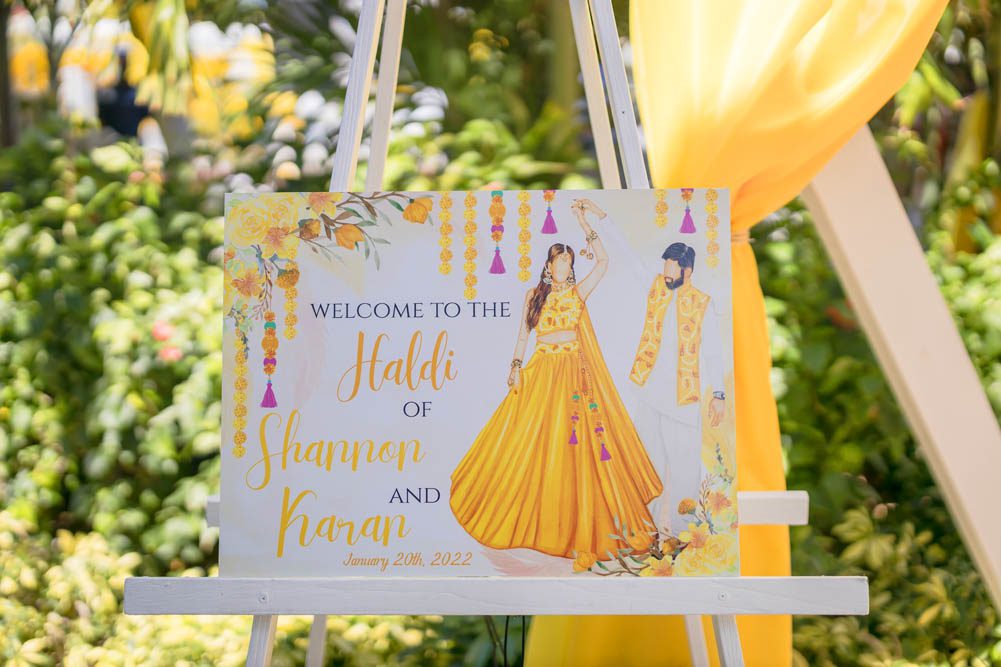 Indian Wedding Haldi Providenciales Turks and Caicos Islands 7