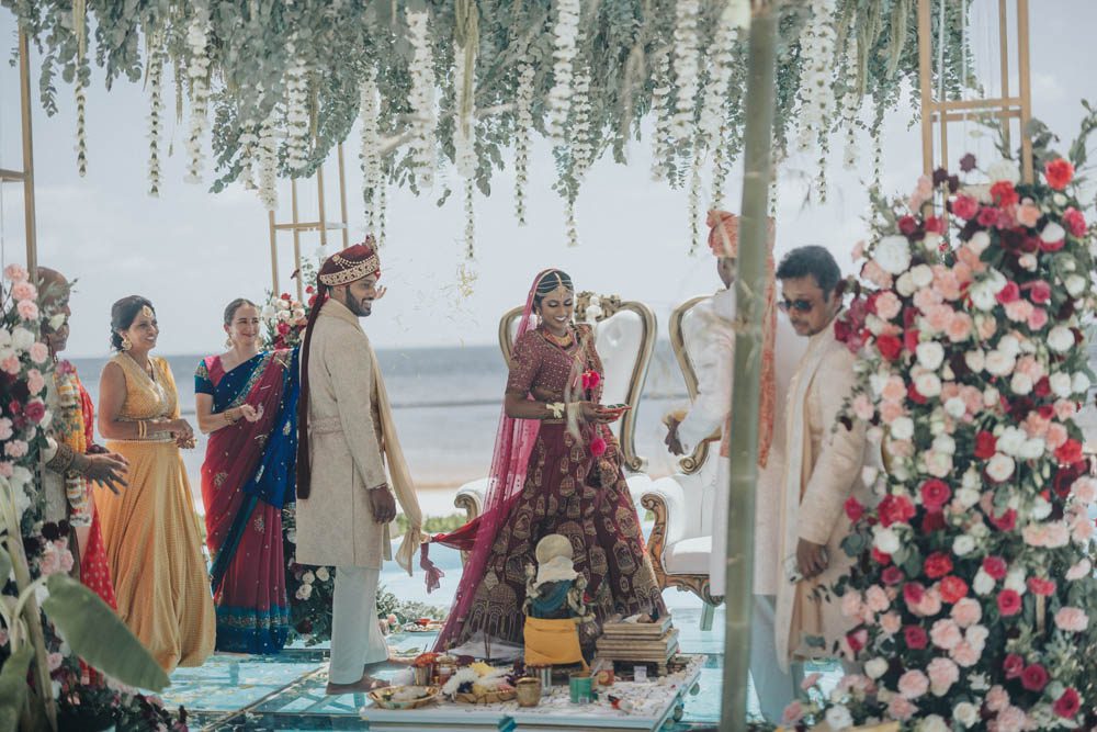 Indian Wedding Photography Ceremony Boston Ptaufiq Dreams Natura Resort Cancun 6