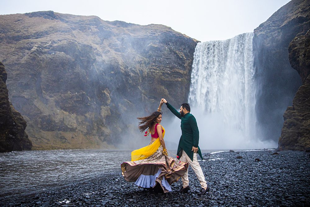 Indian Wedding Photography Destination Wedding Iceland Reynisfjara Beach Engagement 1