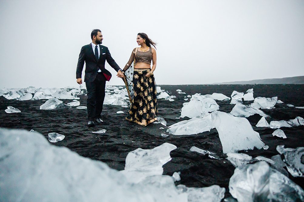 Indian Wedding Photography Destination Wedding Iceland Reynisfjara Beach Engagement 4
