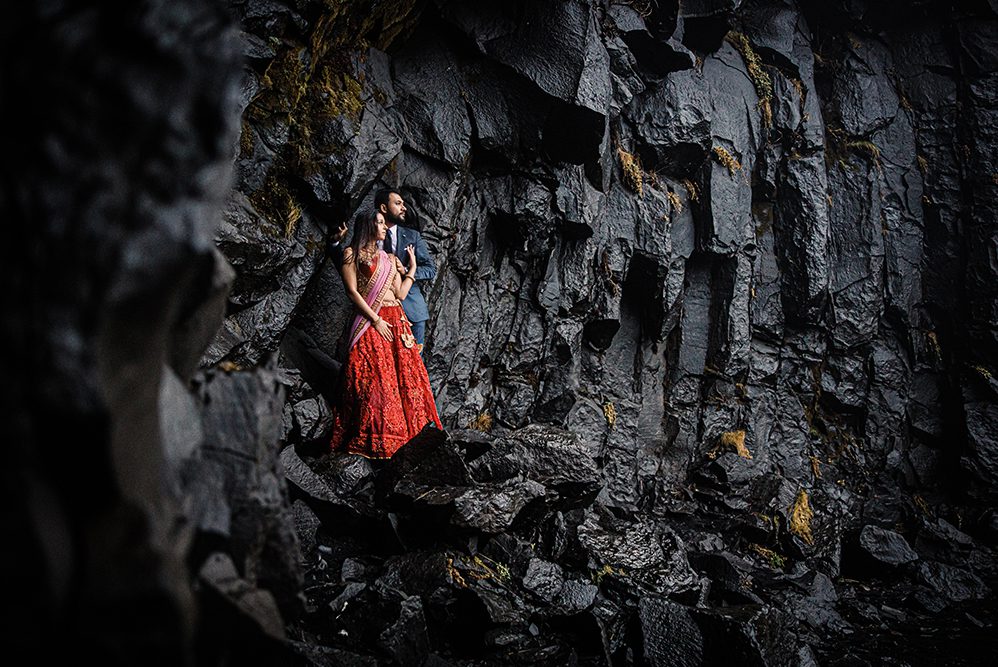 Indian Wedding Photography Destination Wedding Iceland Reynisfjara Beach Engagement 7