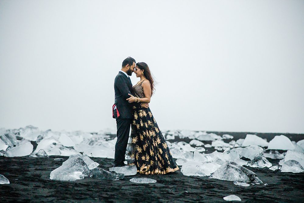 Indian Wedding Photography Destination Wedding Iceland Reynisfjara Beach Engagement 9