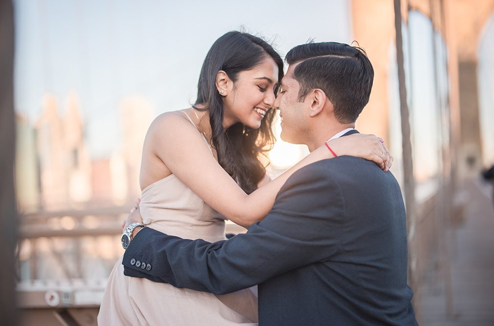 Indian Wedding Photography Destination Wedding New York Brooklyn Bridge Engagement 1