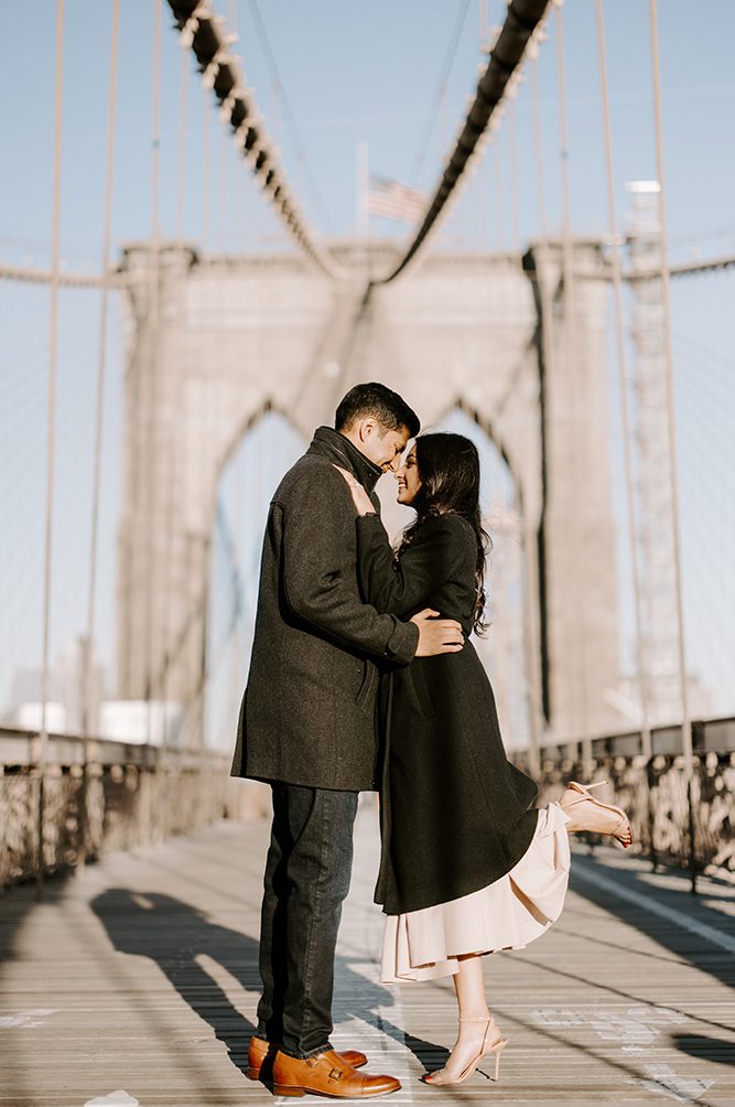Indian Wedding Photography Destination Wedding New York Brooklyn Bridge Engagement 11