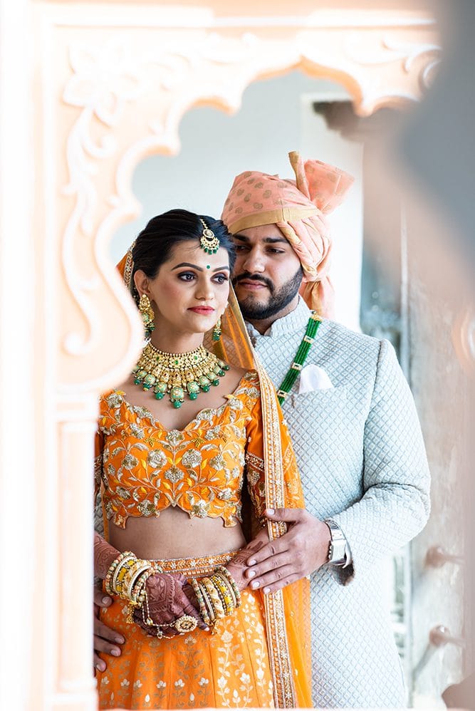 Indian Wedding Photography Destination Wedding Udaipur India Fateh Garh Heritage Resort First Look 5 1