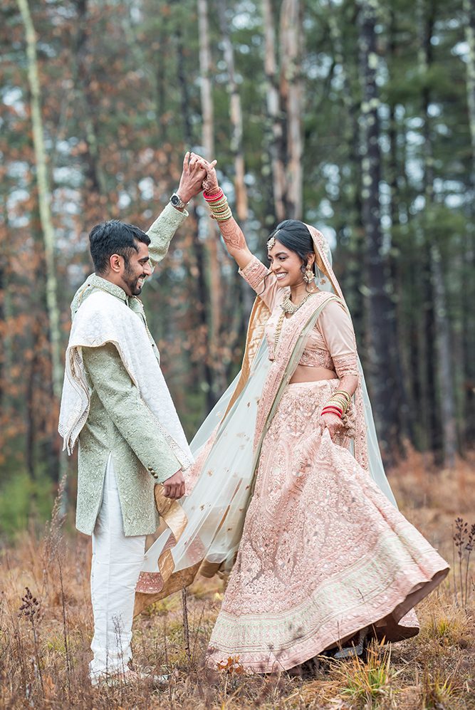 Indian Wedding Photography Destination Wedding United States Groton Massachusetts Couples Portrait 1