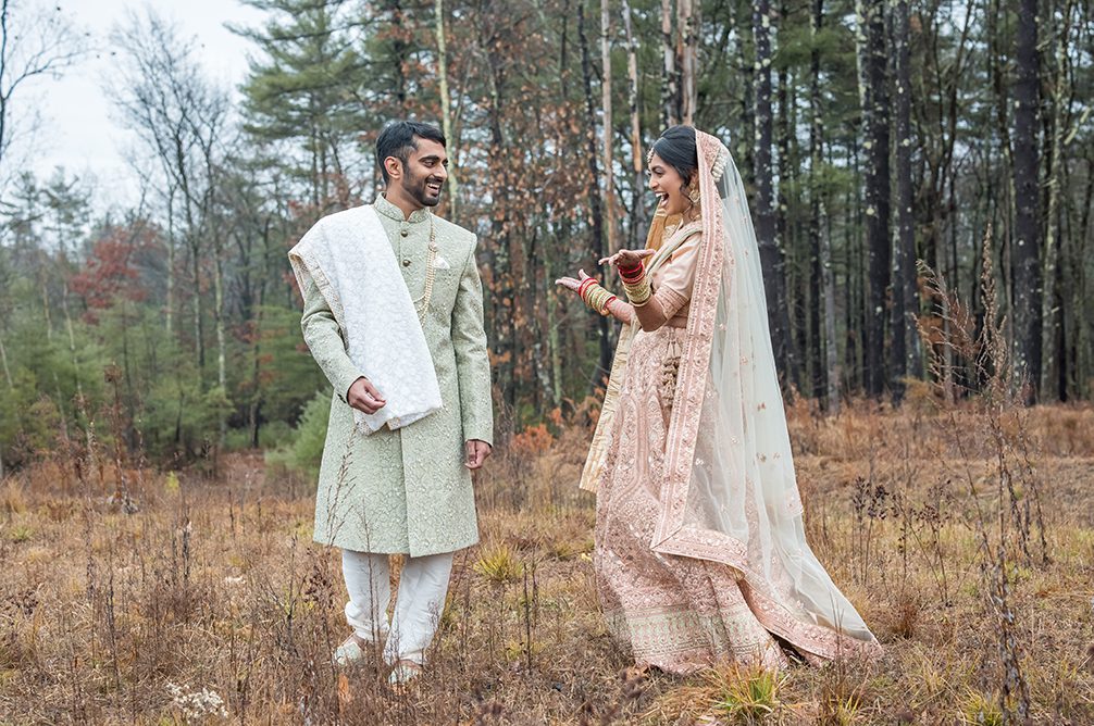 Indian Wedding Photography Destination Wedding United States Groton Massachusetts First Look 1