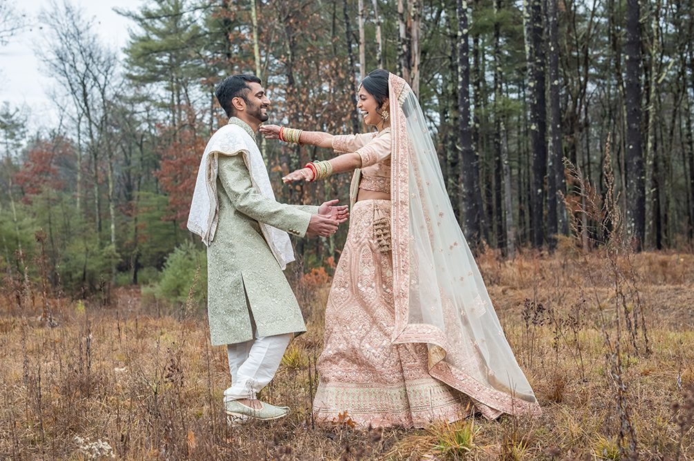 Indian Wedding Photography Destination Wedding United States Groton Massachusetts First Look 2