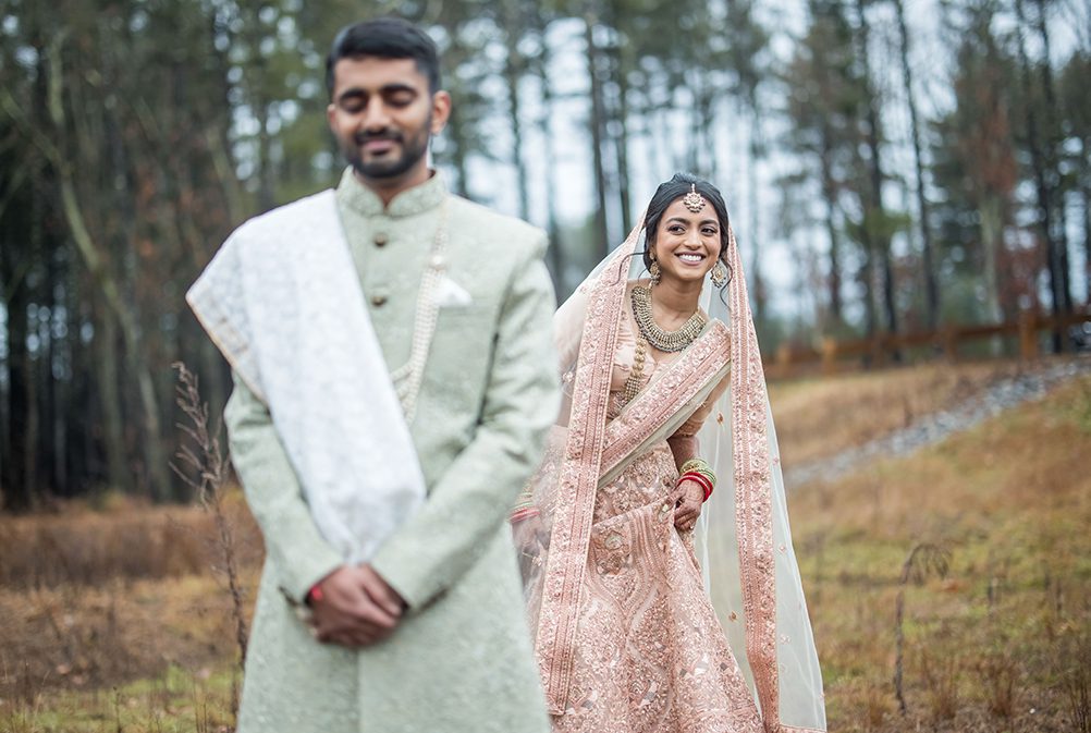 Indian Wedding Photography Destination Wedding United States Groton Massachusetts First Look