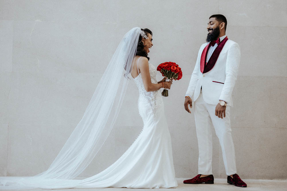 Indian Wedding Photography First Look Boston PTaufiq Generations Riviera Maya 5 1