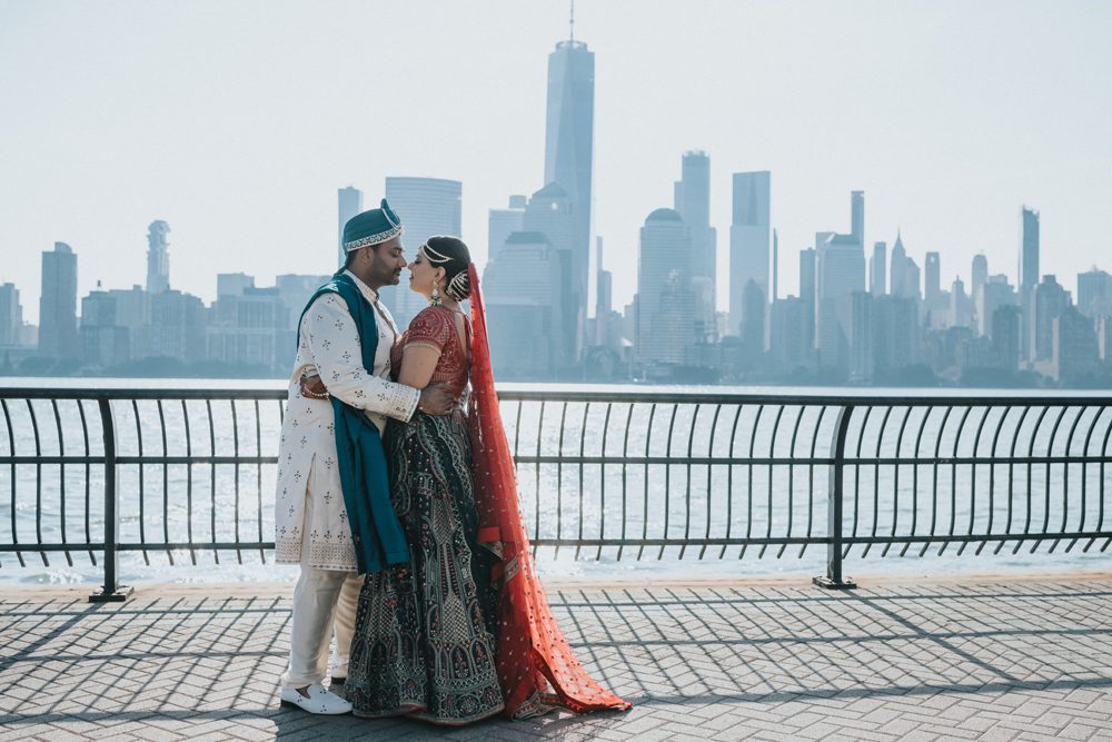 Indian Wedding Photography First Look Boston Ptaufiq Hyatt Regency Jersey City 1