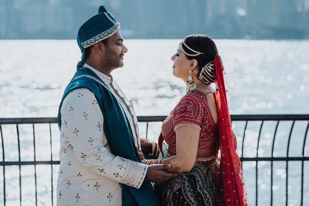Indian Wedding Photography First Look Boston Ptaufiq Hyatt Regency Jersey City 3
