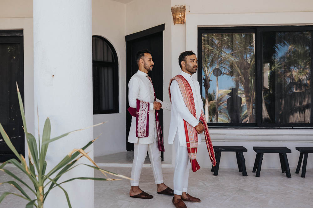 Indian Wedding Photography First Look Destination Tulum Mexico 6