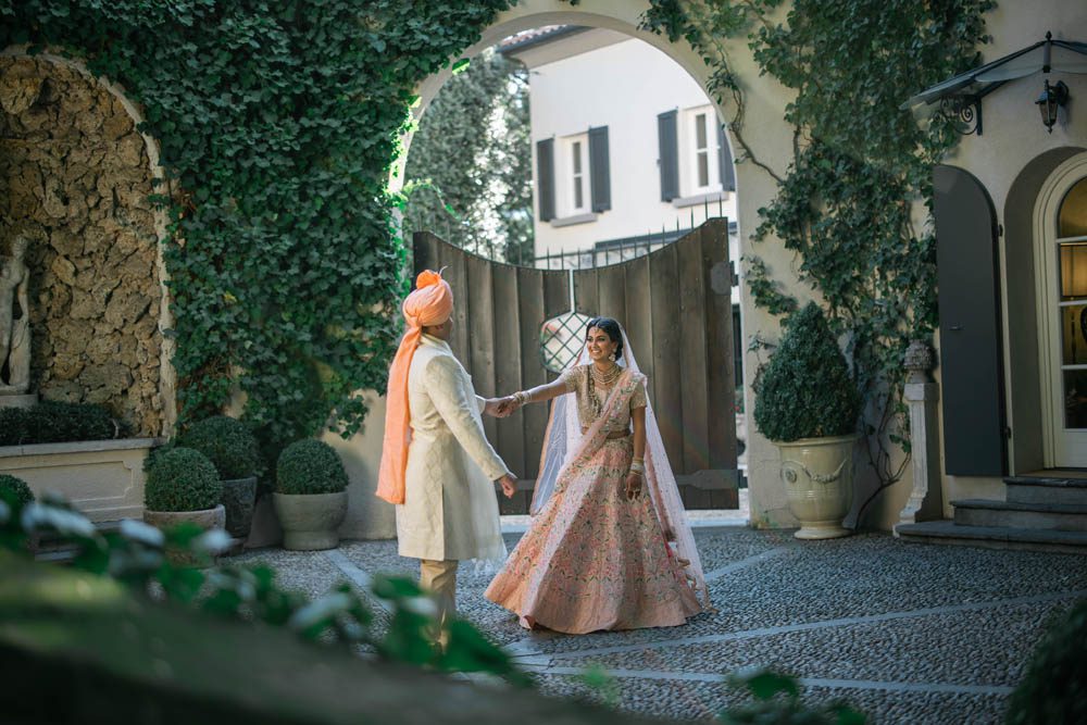 Indian Wedding Photography First Look Ptaufiq Como Italy 5