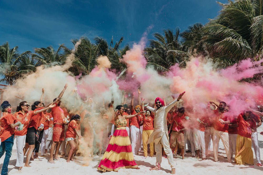 Indian Wedding Photography Haldi Ptaufiq Generations Riviera Maya Cancun 5