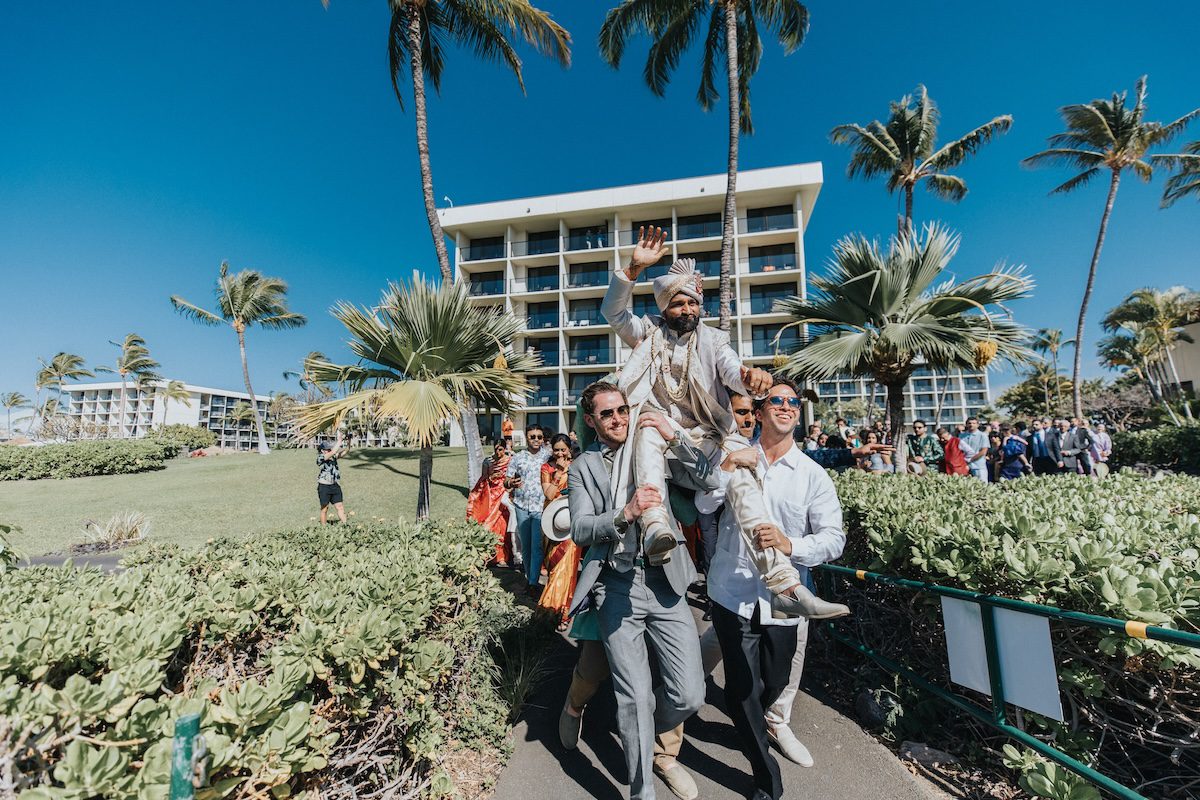 Indian Wedding Waikoloa Beach Marriott Resort Spa Baraat P.taufiq