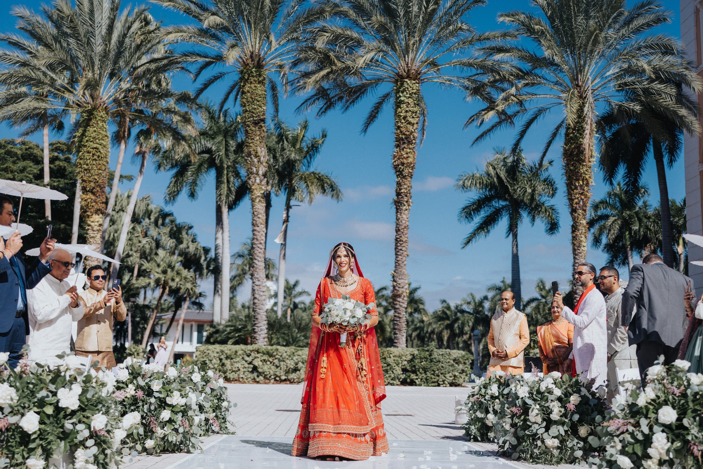 Indian wedding Biltmore Hotel Miami Coral Gable Bridal Entry P.Taufiq