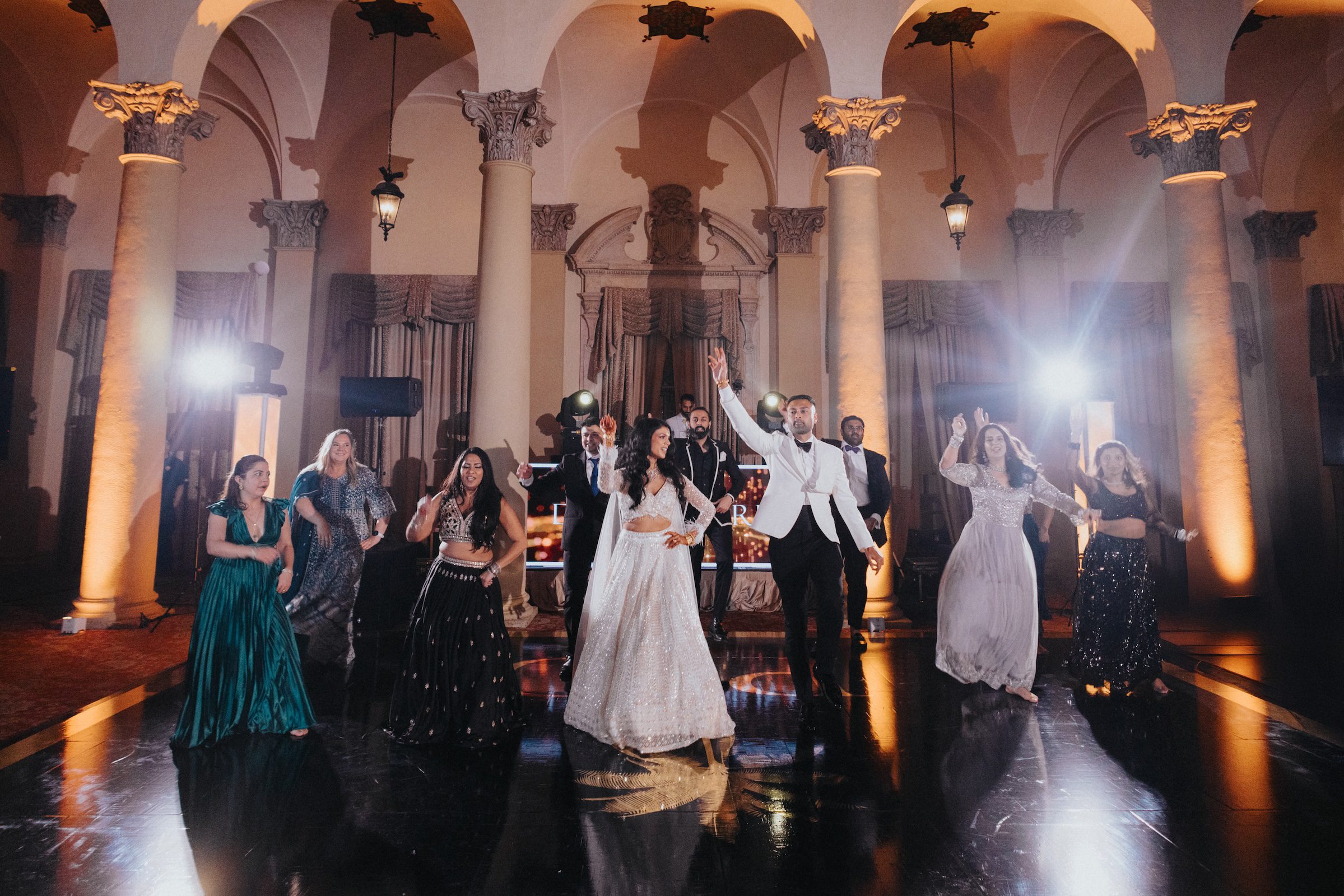 Indian wedding Biltmore Hotel Miami Coral Gable Sangeet ceremony P.Taufiq