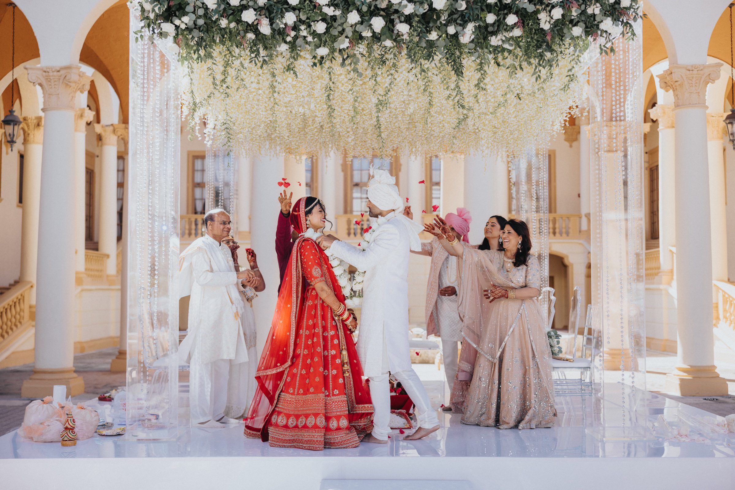 Indian wedding Biltmore Hotel Miami Coral Gable Varmala P.Taufiq