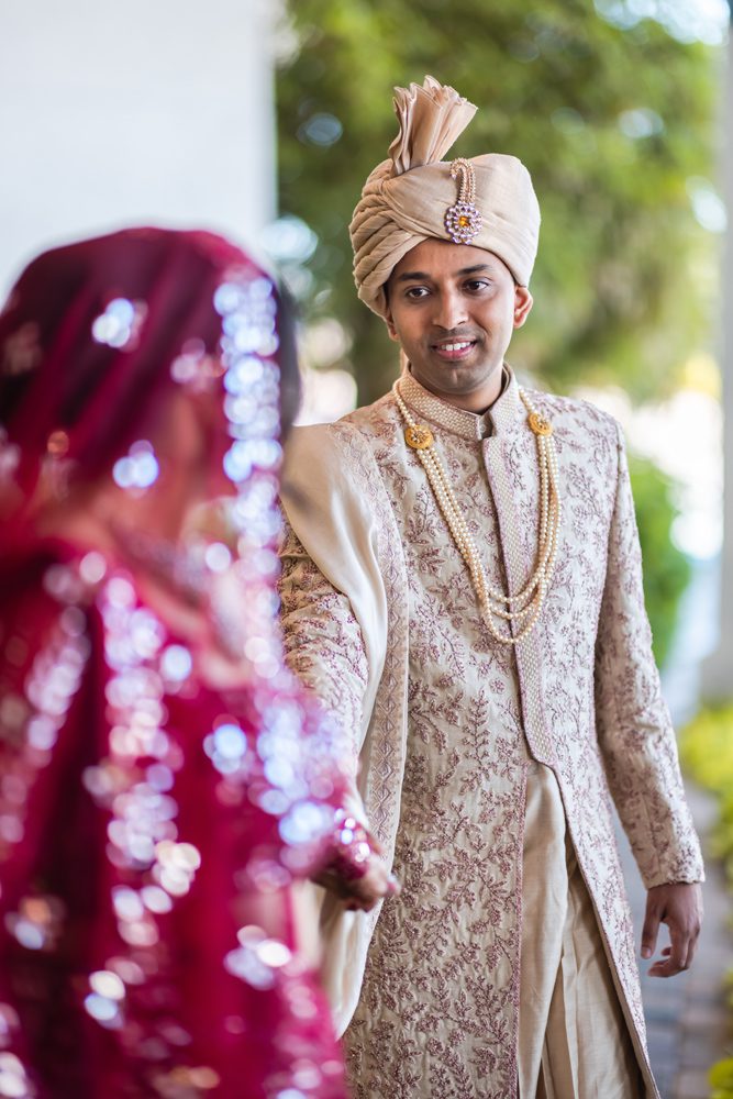 Indian wedding First Look Hilton Daytona Beach Oceanfront Resort 5