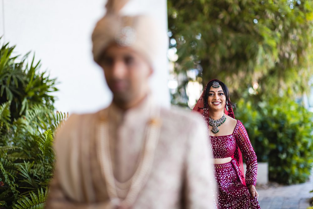 Indian wedding First Look Hilton Daytona Beach Oceanfront Resort 7