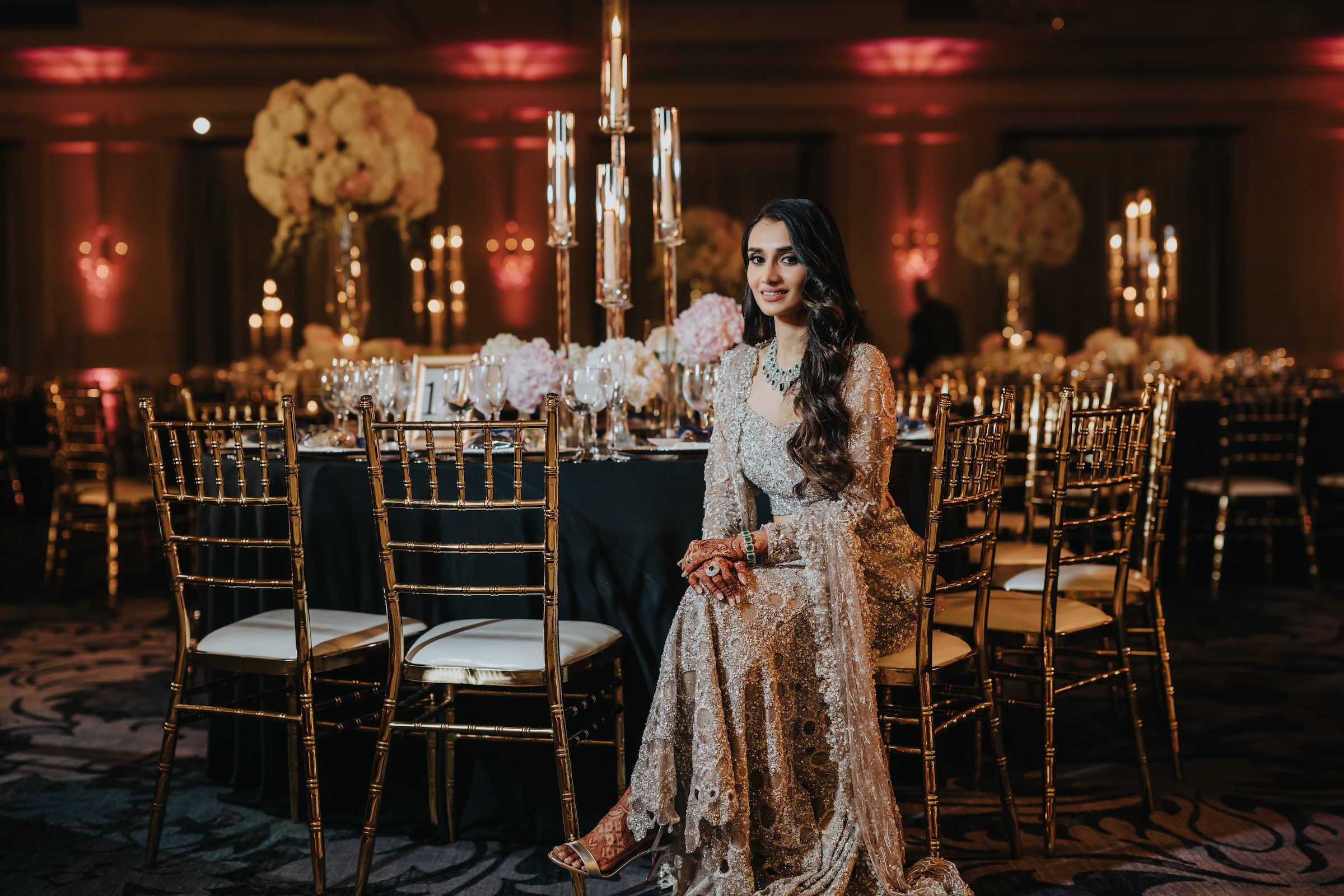 Indian wedding Hilton Pearl River Reception shoot P.taufiq