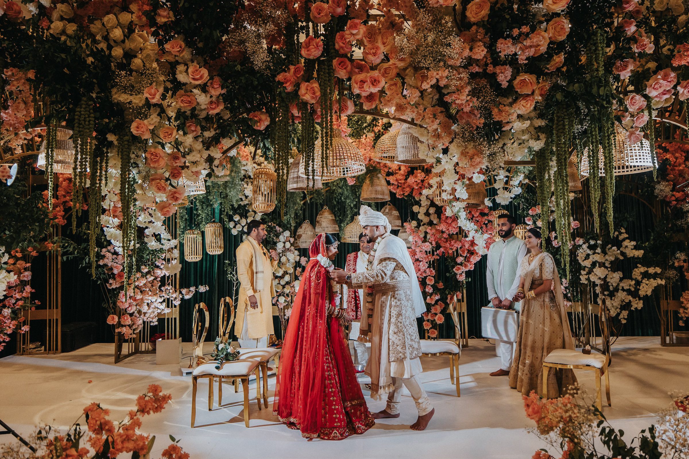 Indian wedding Norfolk Waterside Marriot Varmala P.Taufiq