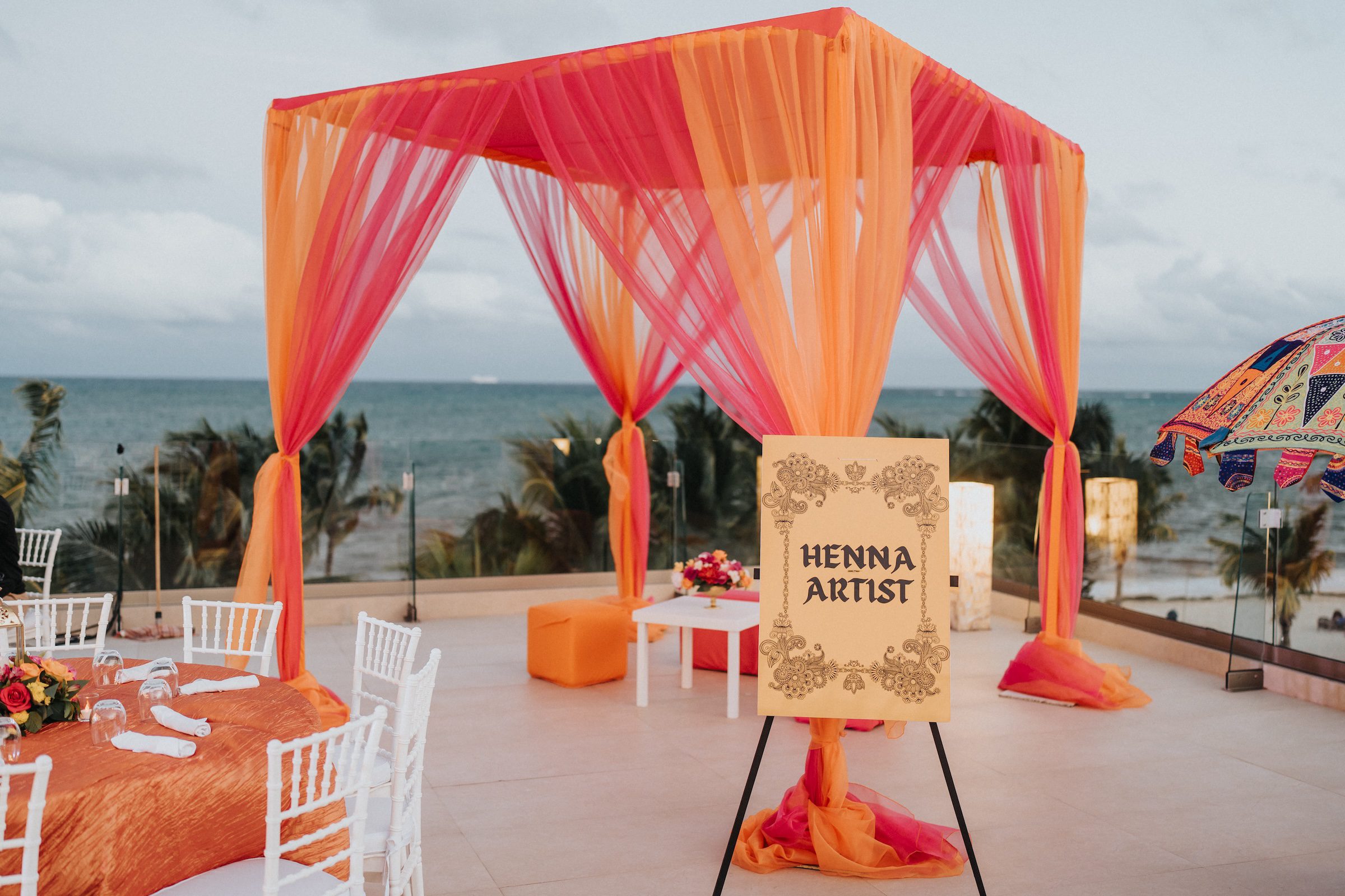 Indian wedding Royalton Splash Riviera Cancun Mehendi shoot P.taufiq