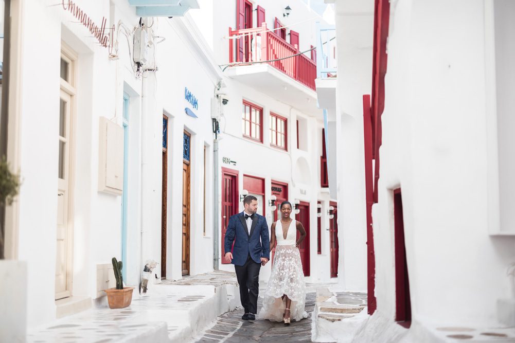 Mykonos Greece Wedding Ptaufiq Photography First Look 2