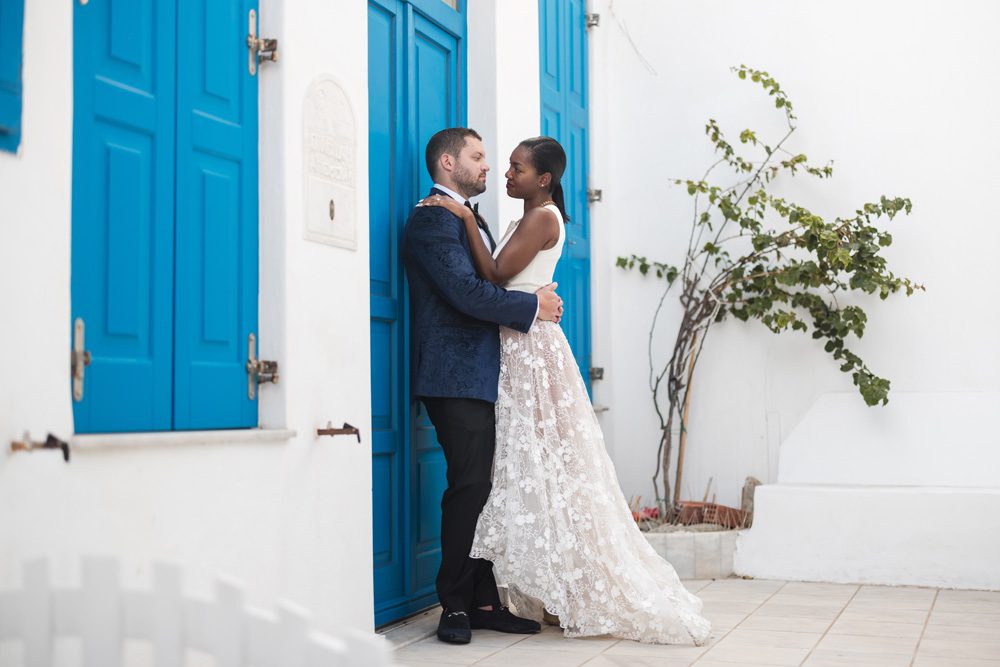 Mykonos Greece Wedding Ptaufiq Photography First Look 3