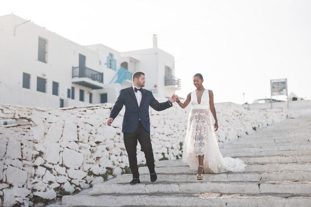 Mykonos Greece Wedding Ptaufiq Photography First Look 5