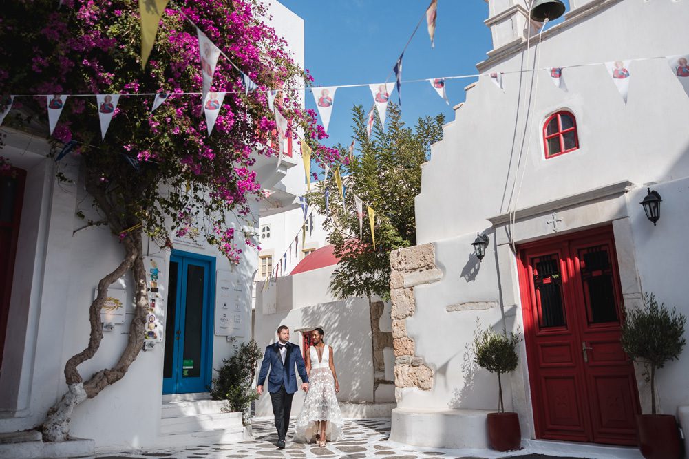Mykonos Greece Wedding Ptaufiq Photography First Look 8
