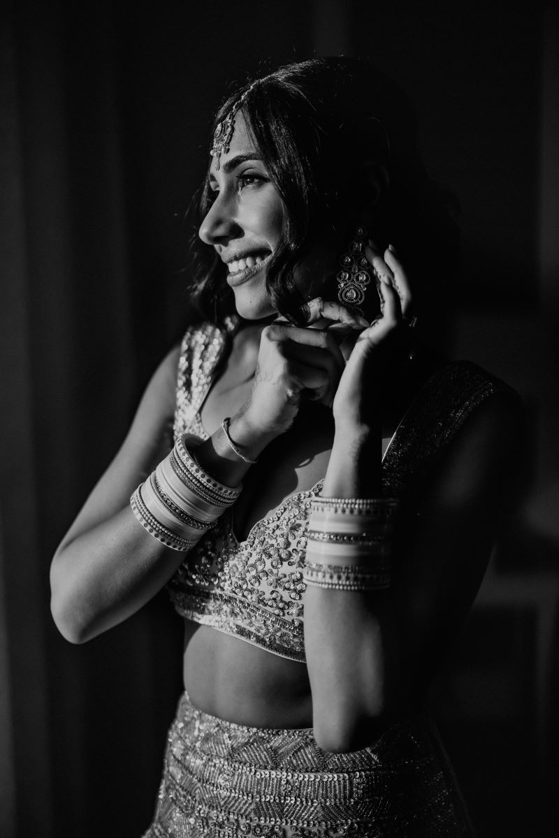 Ptaufiq Indian Destination Wedding Castell de Sant Marcal Barcelona Spain Serena and Manav Getting Ready 17