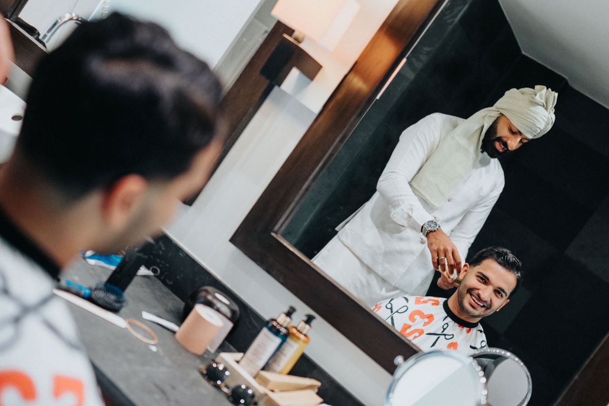 Ptaufiq Indian Destination Wedding Castell de Sant Marcal Barcelona Spain Serena and Manav Getting Ready 5