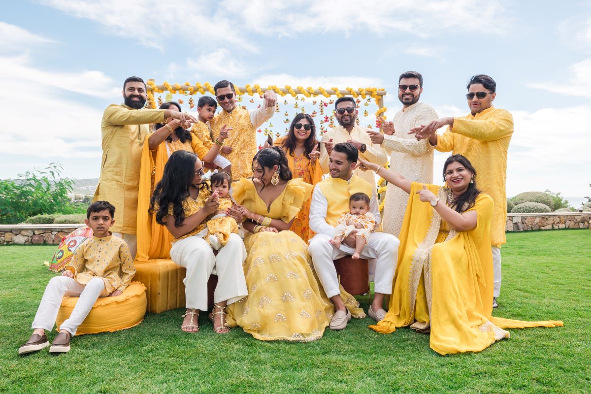 Ptaufiq Indian Destination Wedding Castell de Sant Marcal Barcelona Spain Serena and Manav Haldi 12