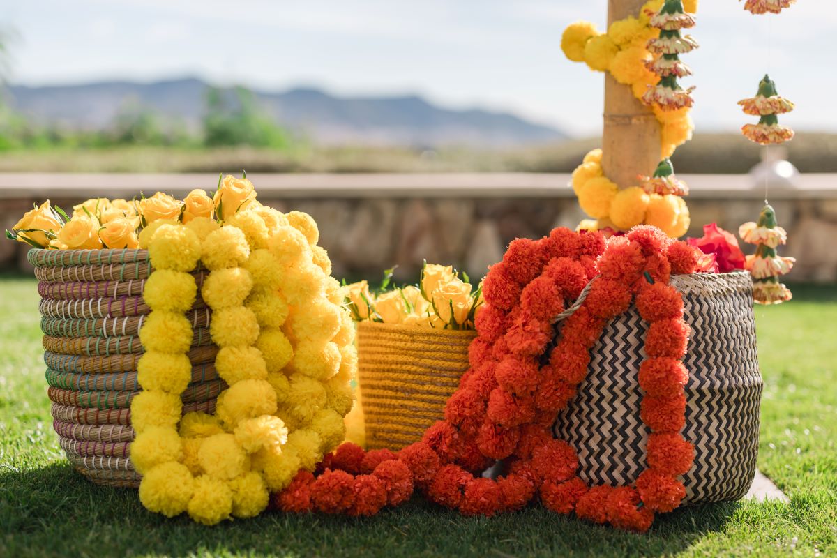 Ptaufiq Indian Destination Wedding Castell de Sant Marcal Barcelona Spain Serena and Manav Haldi 2