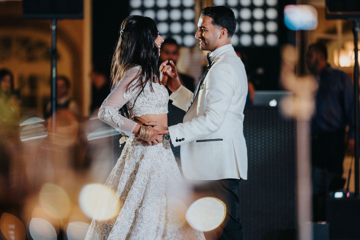 Ptaufiq Indian Destination Wedding Castell de Sant Marcal Barcelona Spain Serena and Manav Reception 12