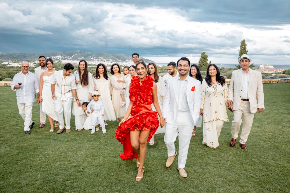 Ptaufiq Indian Destination Wedding Castell de Sant Marcal Barcelona Spain Serena and Manav Reception 15 1