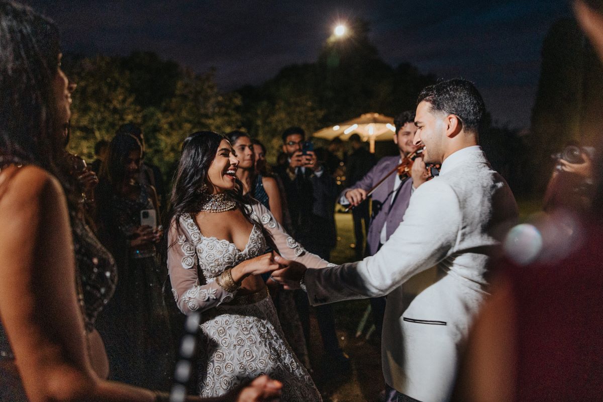 Ptaufiq Indian Destination Wedding Castell de Sant Marcal Barcelona Spain Serena and Manav Reception 16 1 1