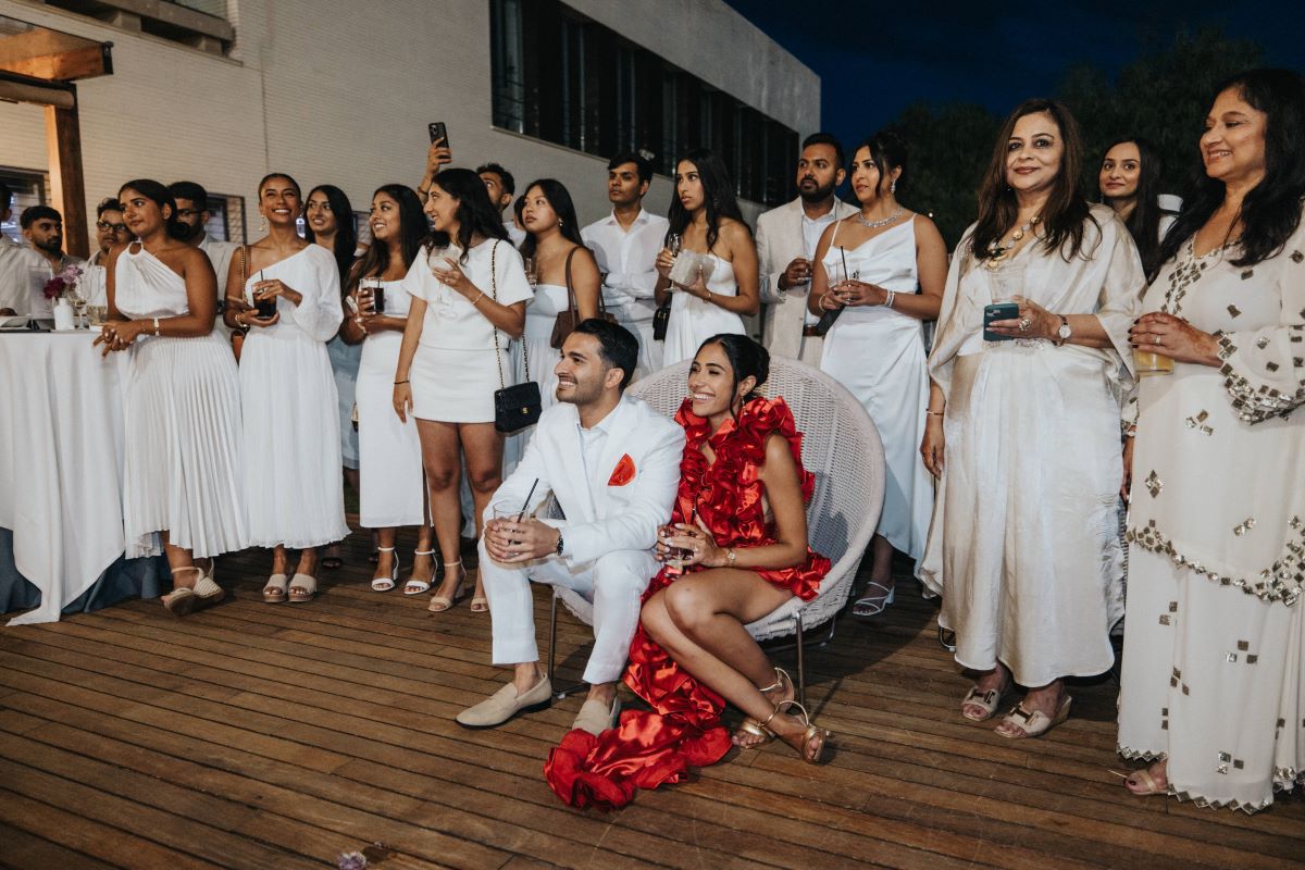 Ptaufiq Indian Destination Wedding Castell de Sant Marcal Barcelona Spain Serena and Manav Reception 16