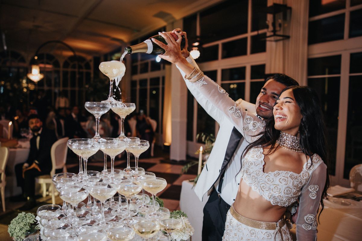 Ptaufiq Indian Destination Wedding Castell de Sant Marcal Barcelona Spain Serena and Manav Reception 17