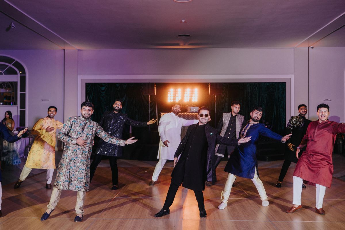 Ptaufiq Indian Destination Wedding Castell de Sant Marcal Barcelona Spain Serena and Manav Sangeet 13