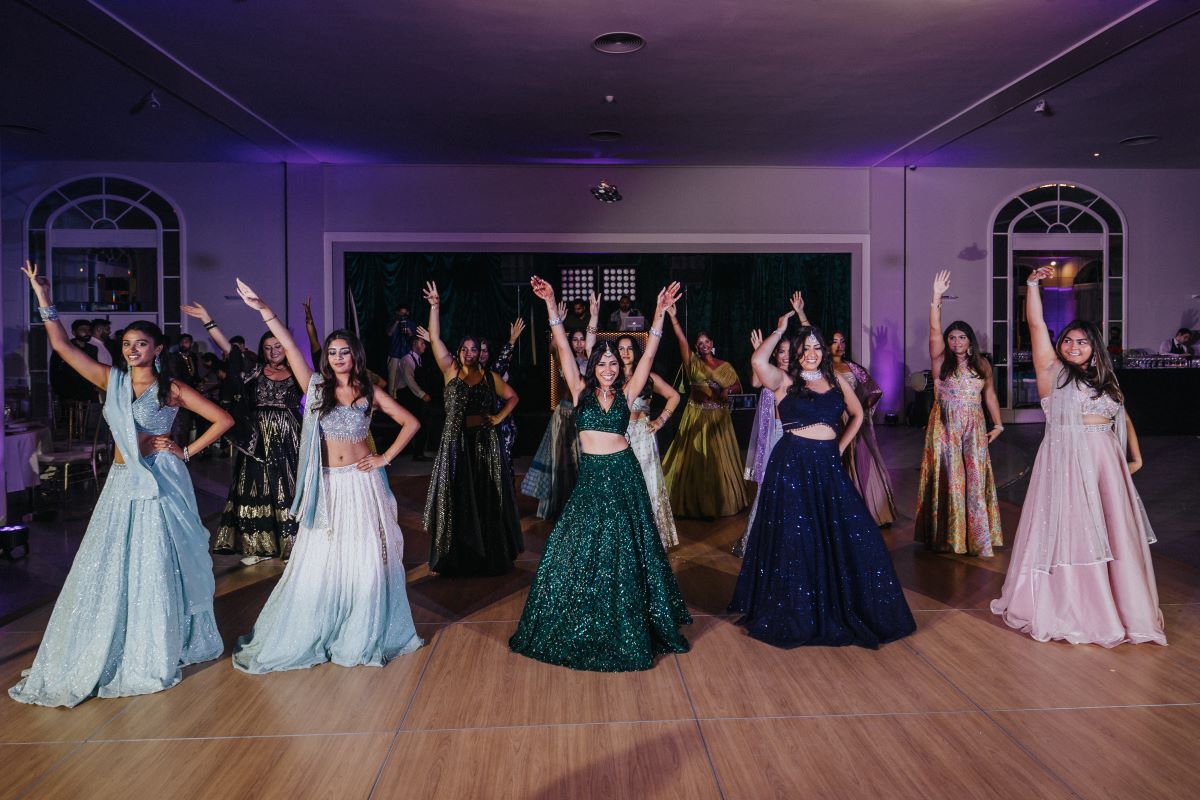 Ptaufiq Indian Destination Wedding Castell de Sant Marcal Barcelona Spain Serena and Manav Sangeet 14