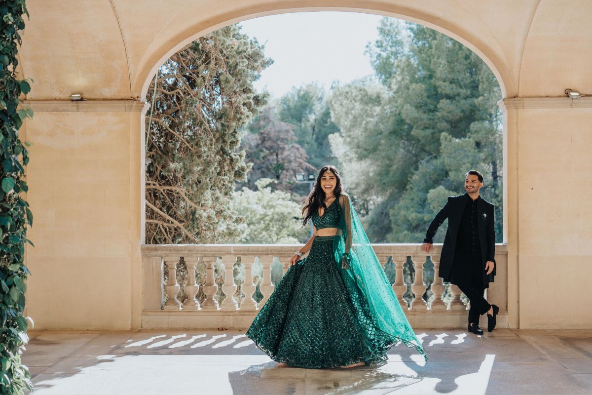 Ptaufiq Indian Destination Wedding Castell de Sant Marcal Barcelona Spain Serena and Manav Sangeet 4