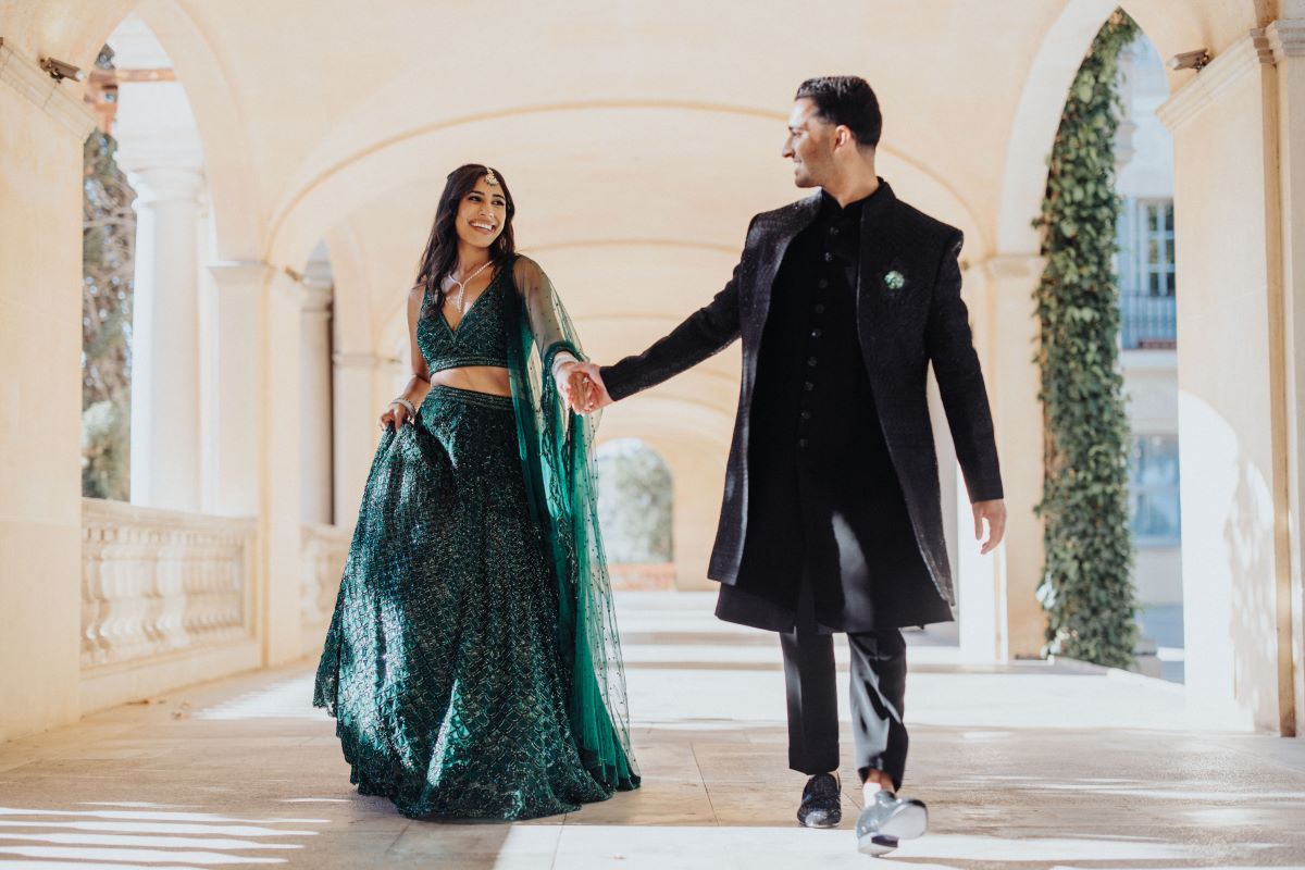 Ptaufiq Indian Destination Wedding Castell de Sant Marcal Barcelona Spain Serena and Manav Sangeet 6