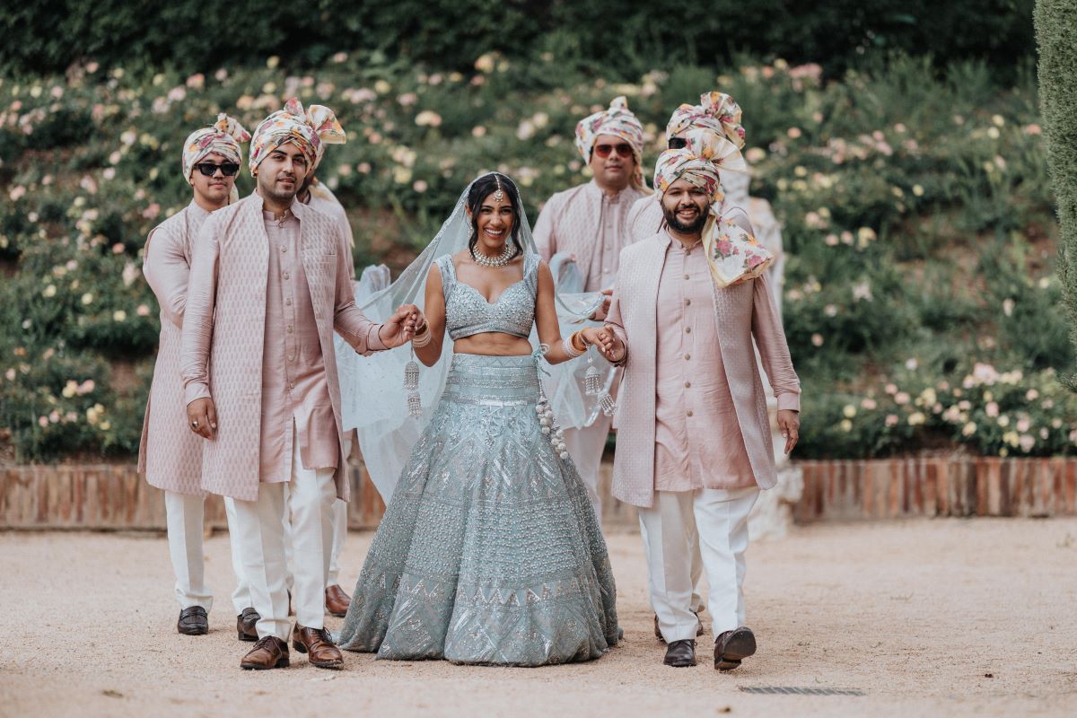 Ptaufiq Indian Destination Wedding Castell de Sant Marcal Barcelona Spain Serena and Manav Wedding Ceremony 3