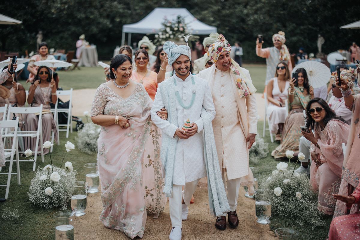 Ptaufiq Indian Destination Wedding Castell de Sant Marcal Barcelona Spain Serena and Manav Wedding Ceremony 4