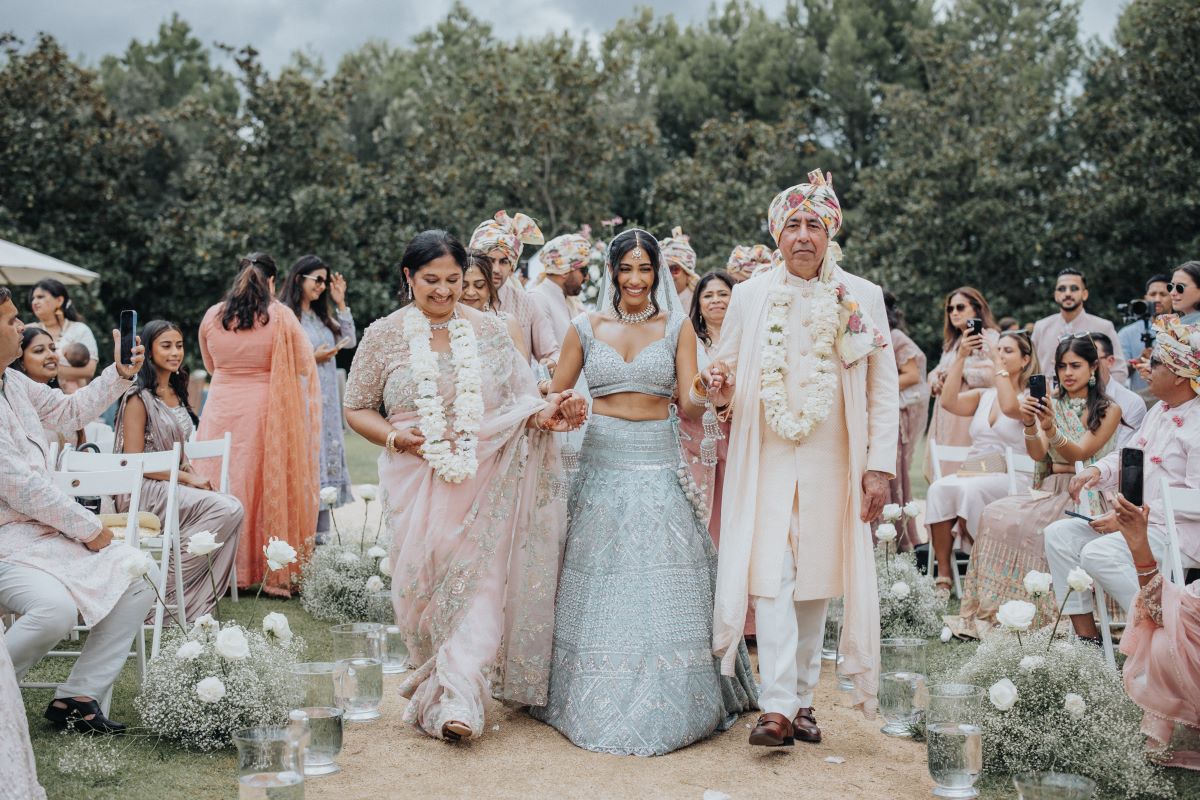 Ptaufiq Indian Destination Wedding Castell de Sant Marcal Barcelona Spain Serena and Manav Wedding Ceremony 6