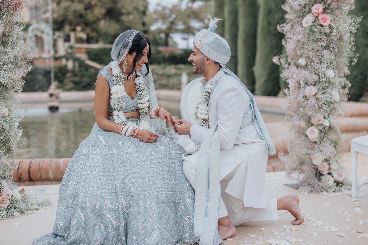 Ptaufiq Indian Destination Wedding Castell de Sant Marcal Barcelona Spain Serena and Manav Wedding Ceremony 8